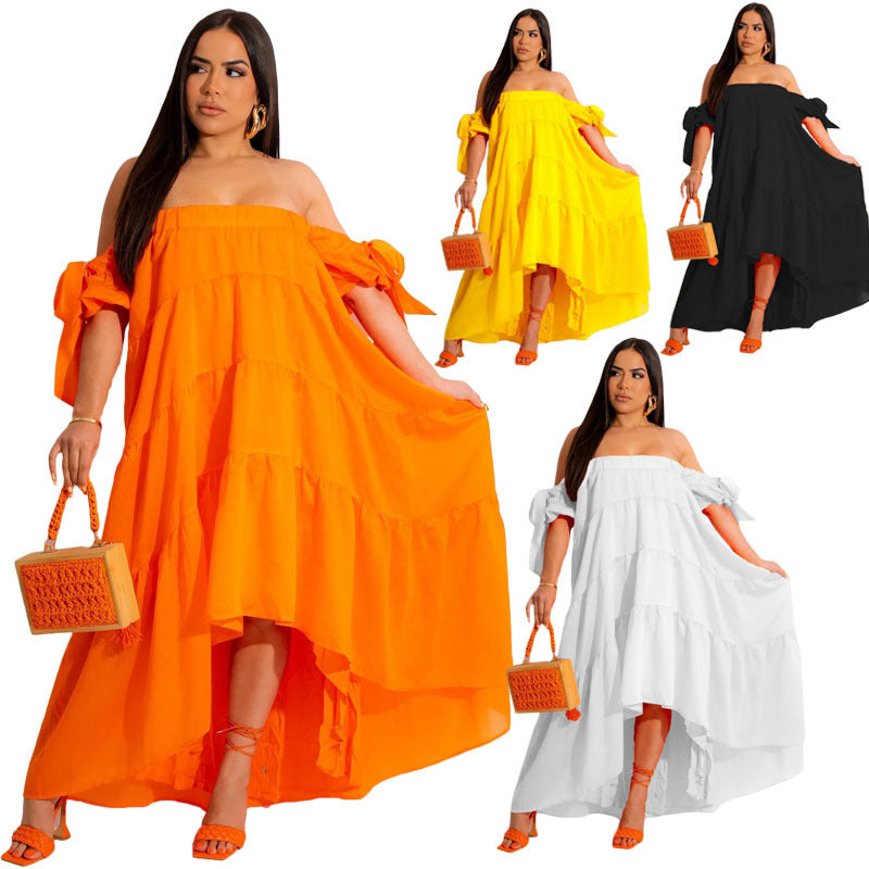 Off Shoulder Swing Dress