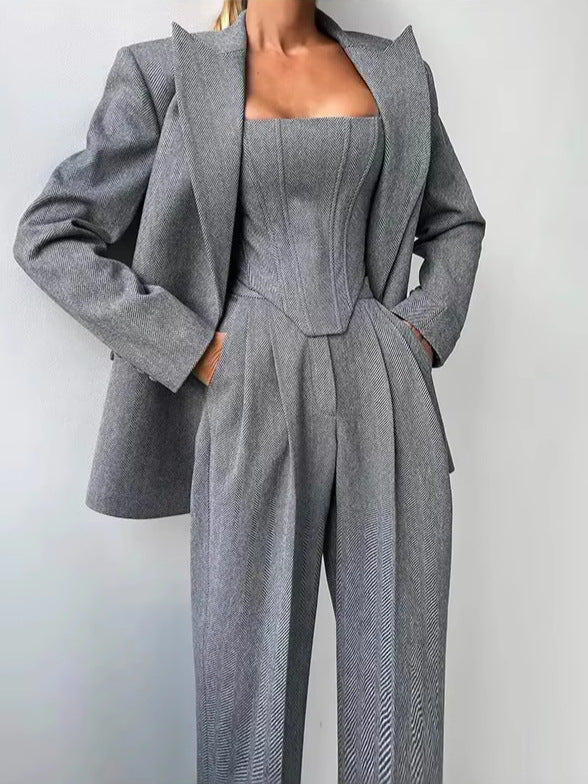 Three Piece Boss Lady Pant Suit