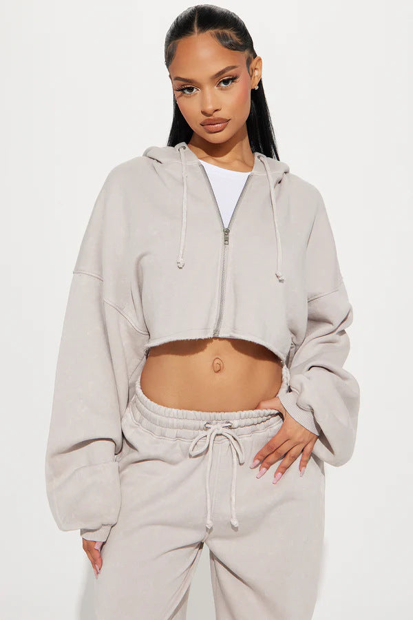 Fashionable Long-Sleeve Sporty Jogger Set