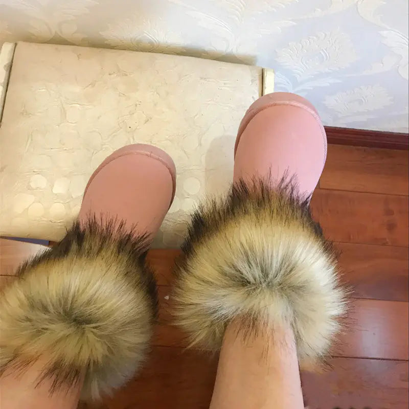 Mid-Calf Cotton Snow Boots for Winter Wear