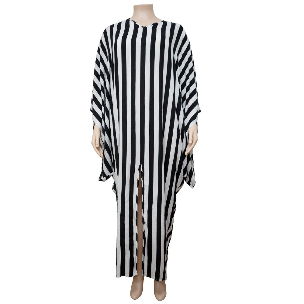 Chic Plus Size Stripe Gala Dresses