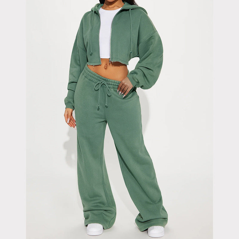 Fashionable Long-Sleeve Sporty Jogger Set