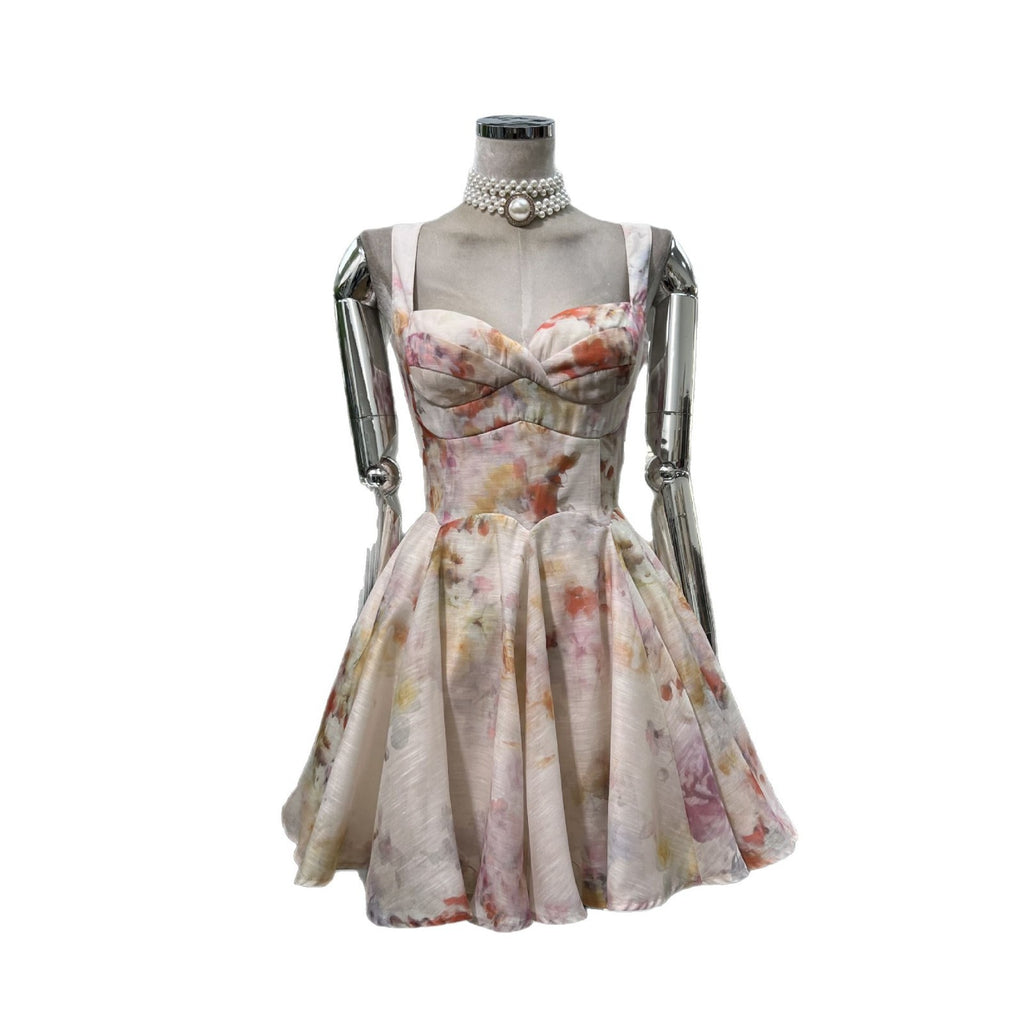 Spring Pleated Camisole Dress