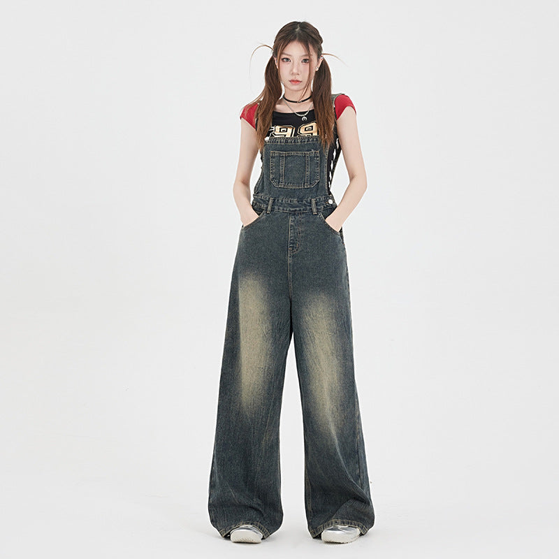 Retro Denim Oversize Women Overalls
