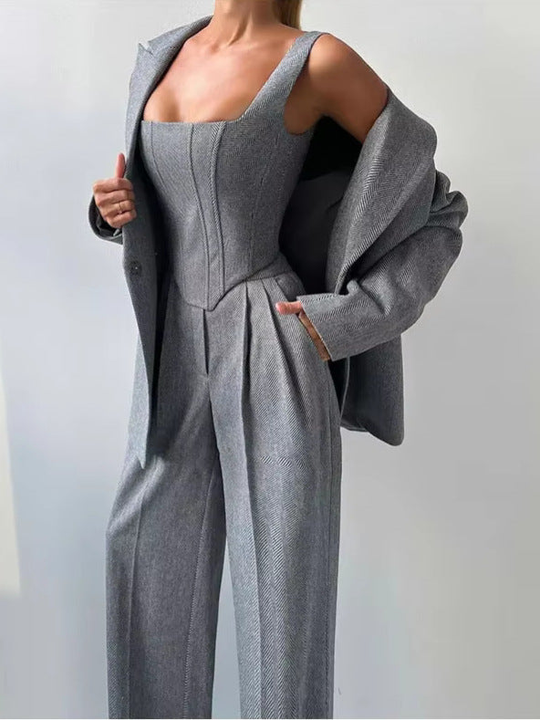 Three Piece Boss Lady Pant Suit
