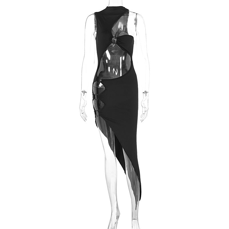 Sexy Sleeveless Asymmetric Dress