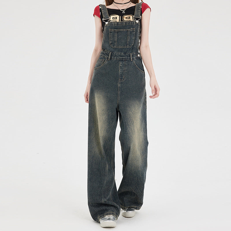 Retro Denim Oversize Women Overalls