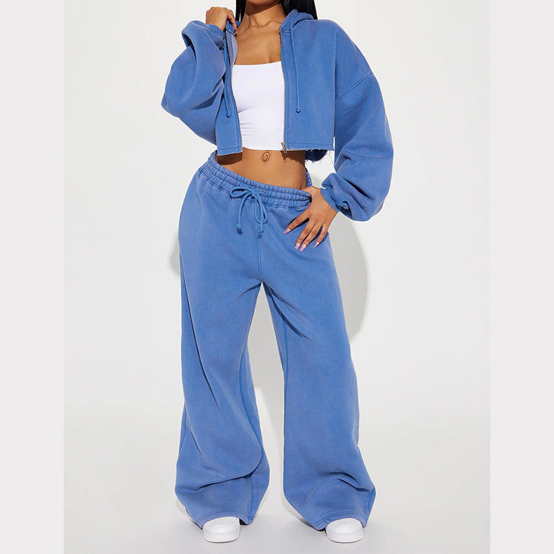 Fashionable Long-Sleeve Sporty Jogger Set