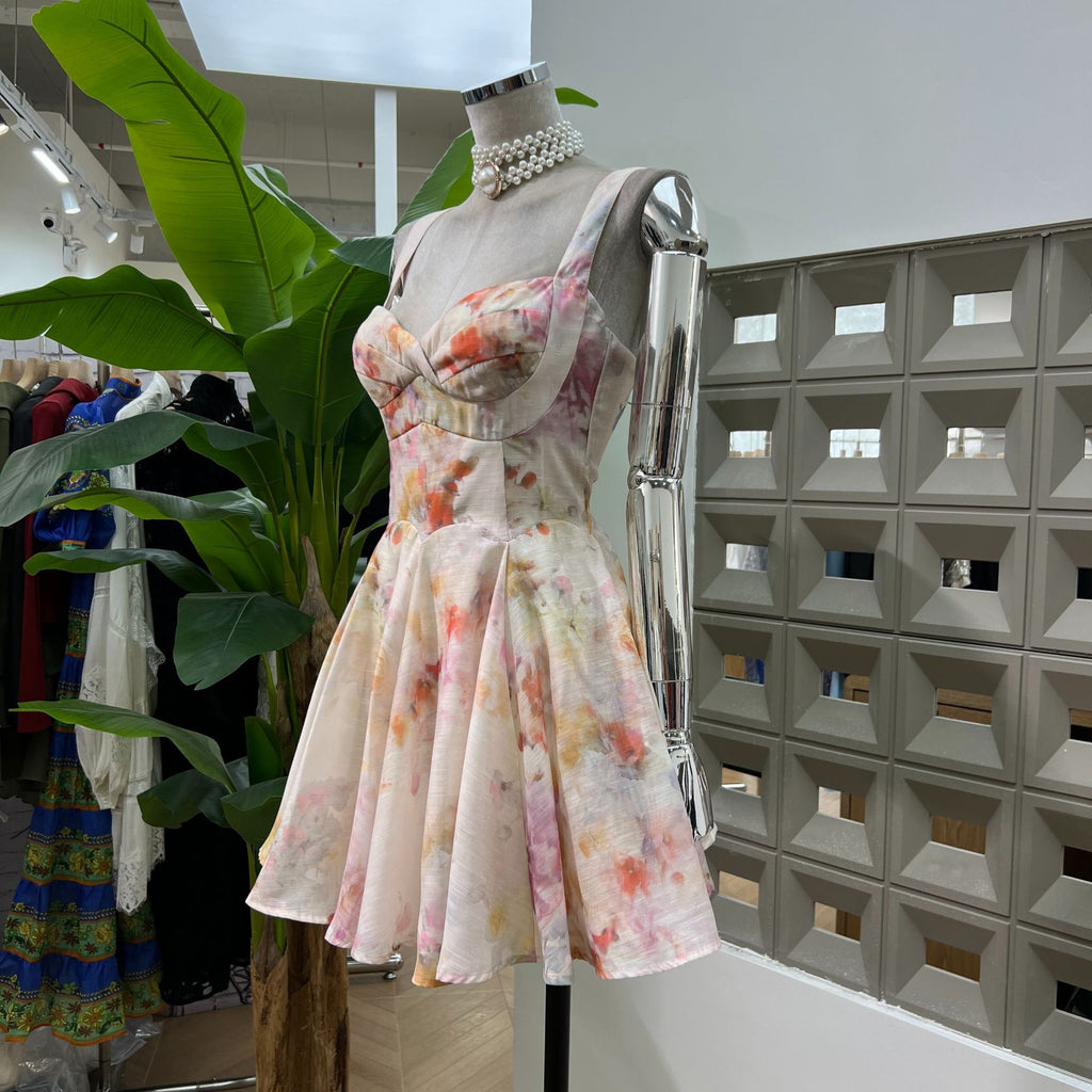 Spring Pleated Camisole Dress