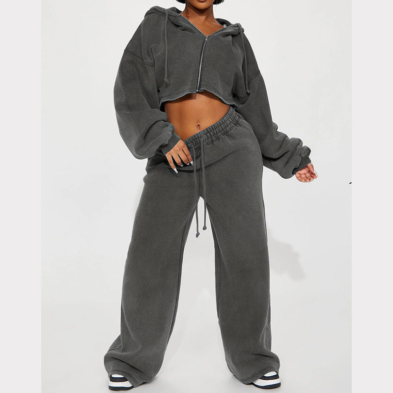 Fashionable Long-Sleeve Sporty Jogger Set