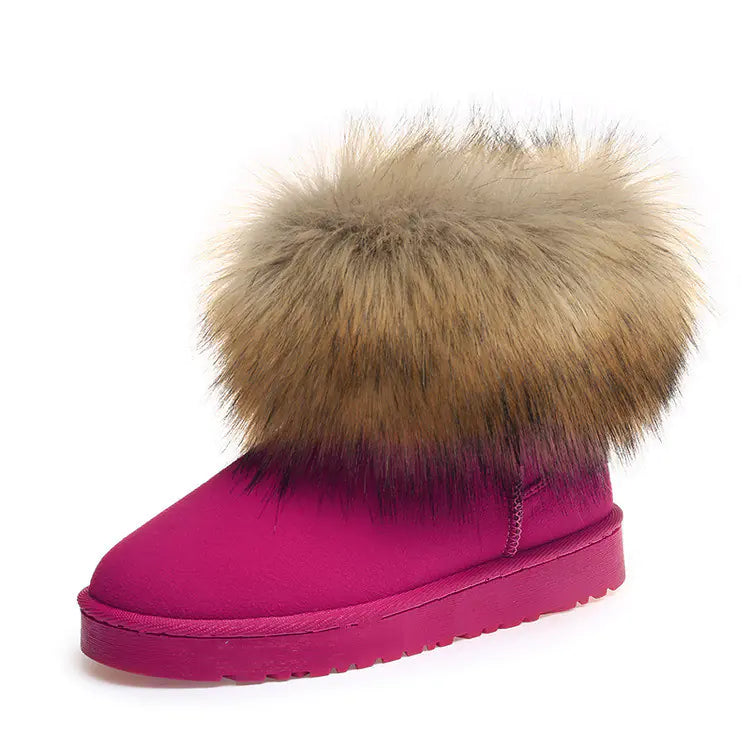 Mid-Calf Cotton Snow Boots for Winter Wear