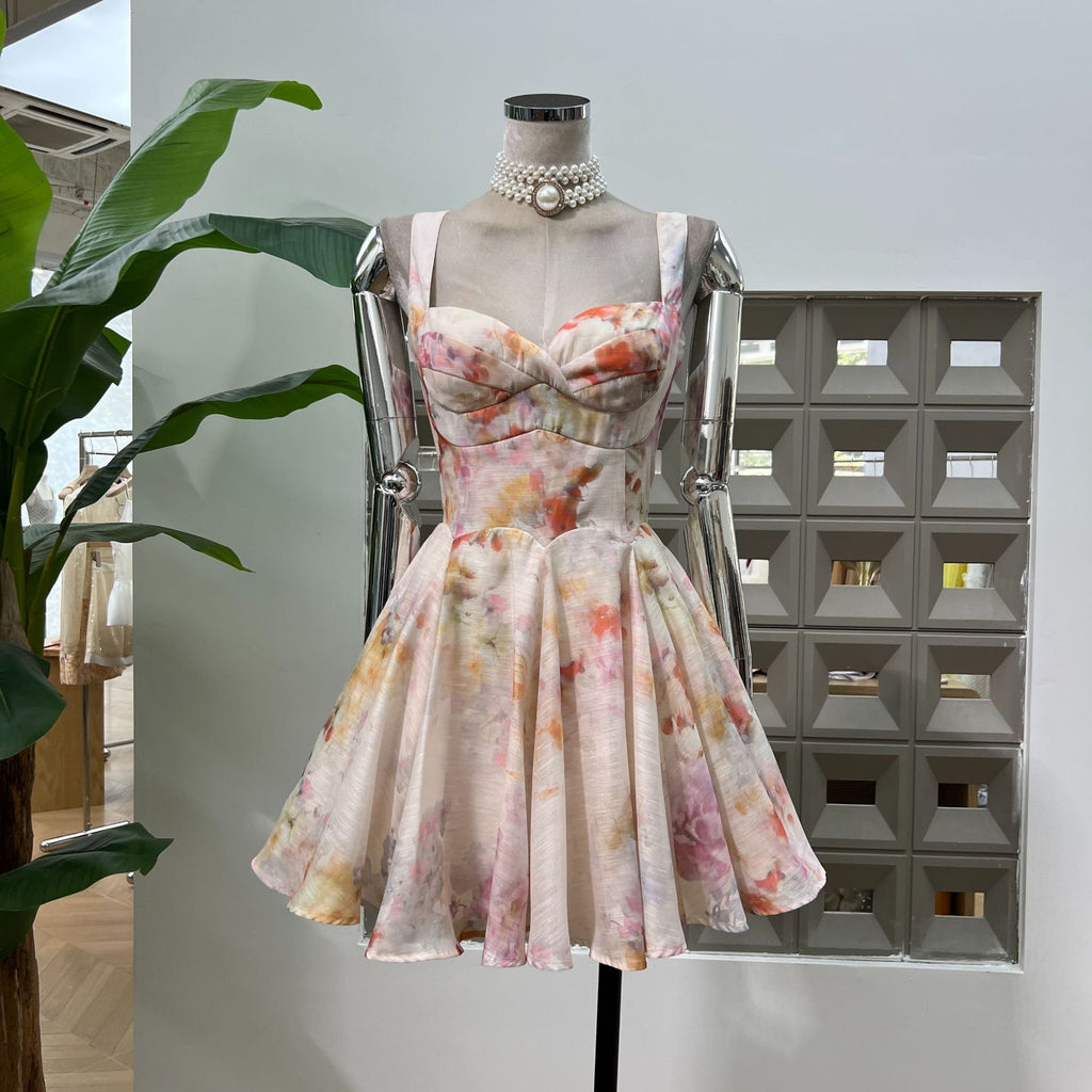 Spring Pleated Camisole Dress