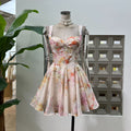 Spring Pleated Camisole Dress