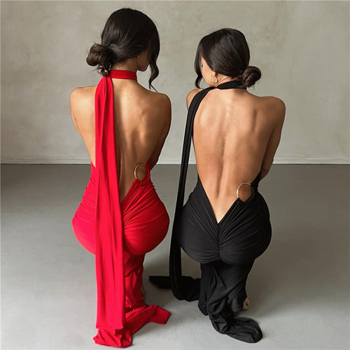 Backless Body Hugging Dress