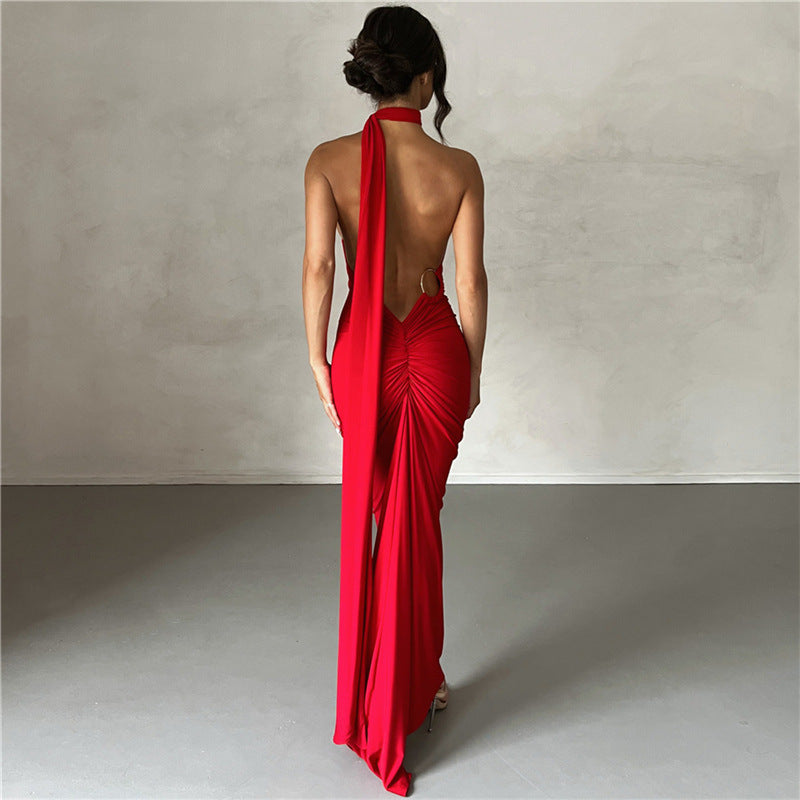 Backless Body Hugging Dress