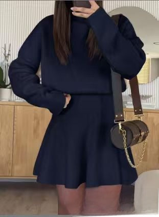 Womens Knitted Two Piece Skirt Set