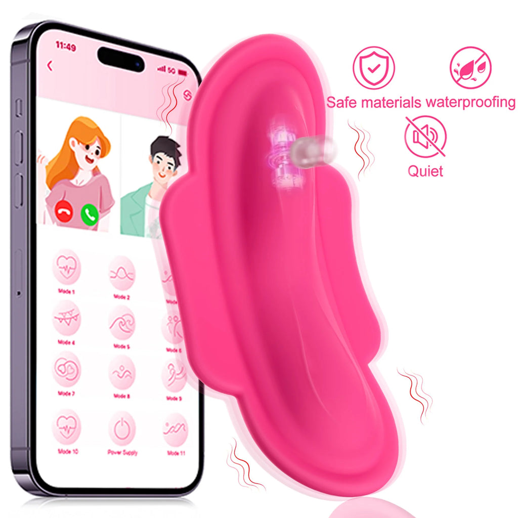 Unleash Pleasure Anywhere: Bluetooth Remote Control Vibrator for Couples - 11 Modes & Waterproof Fun!