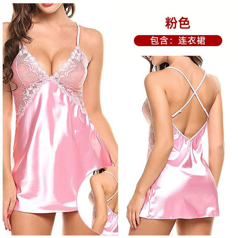 Ice-Silk Back-Crossing Nightgown