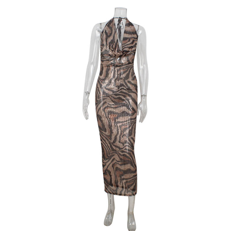 Leopard Print Form Fitting Dress