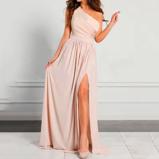 Elegant Party Sleeveless High-Split Dress