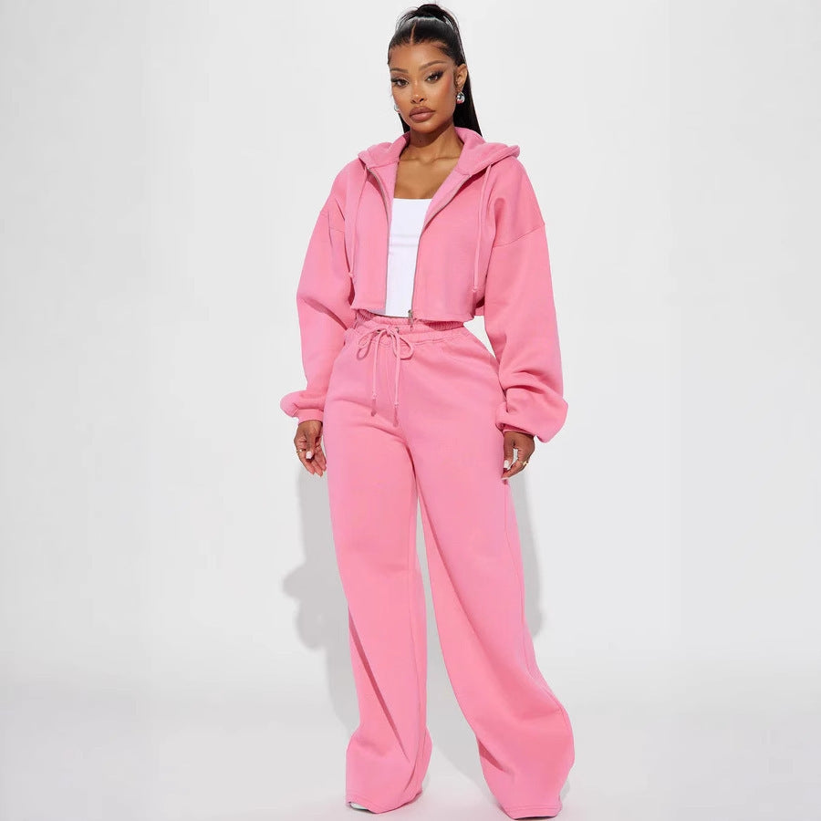 Fashionable Long-Sleeve Sporty Jogger Set