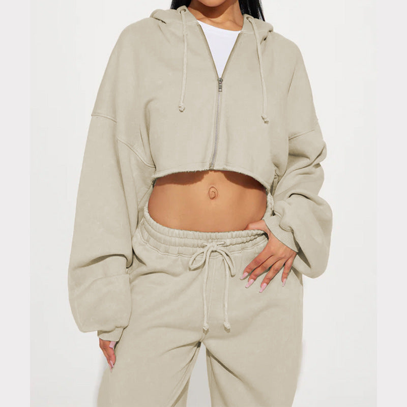 Fashionable Long-Sleeve Sporty Jogger Set