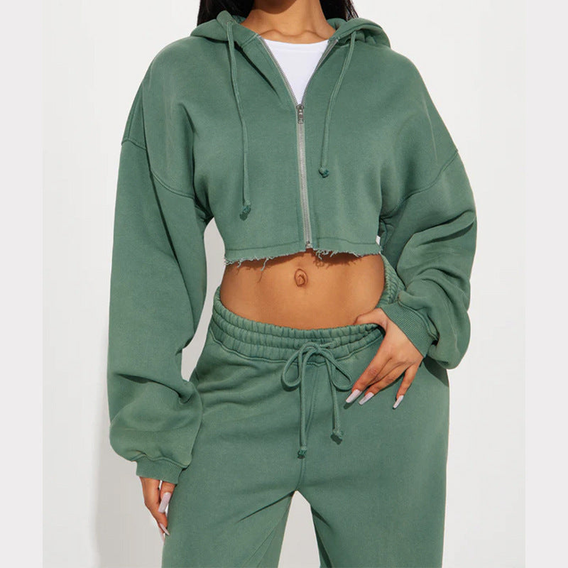 Fashionable Long-Sleeve Sporty Jogger Set