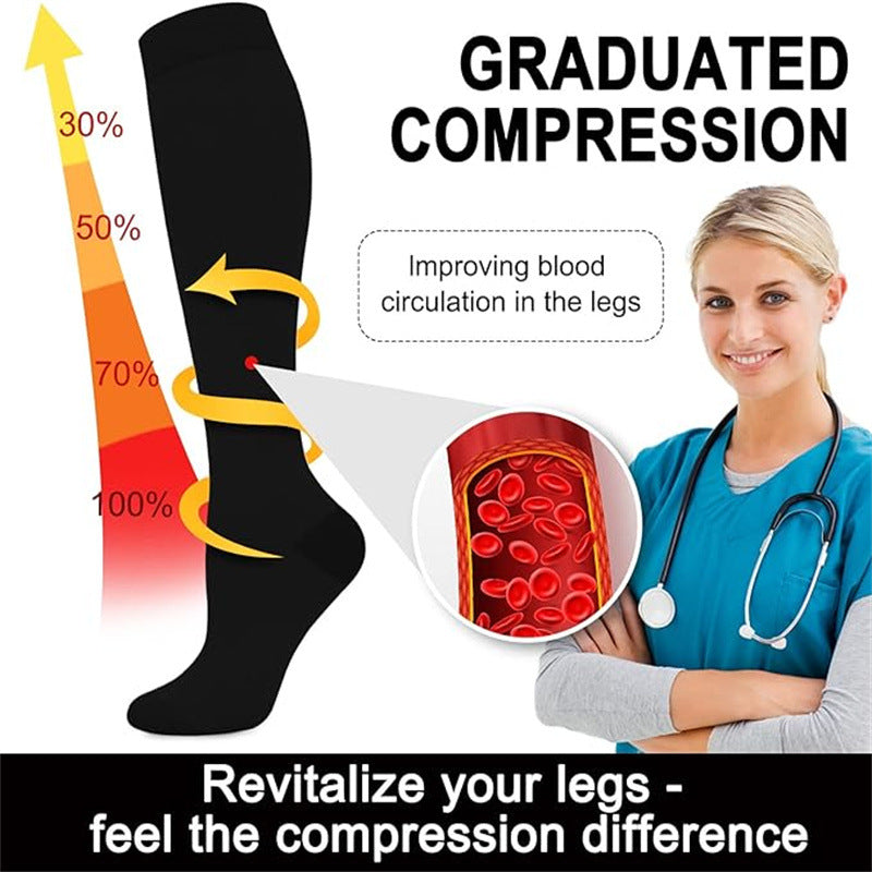 Women's Printed Compression Socks For Leg Pain