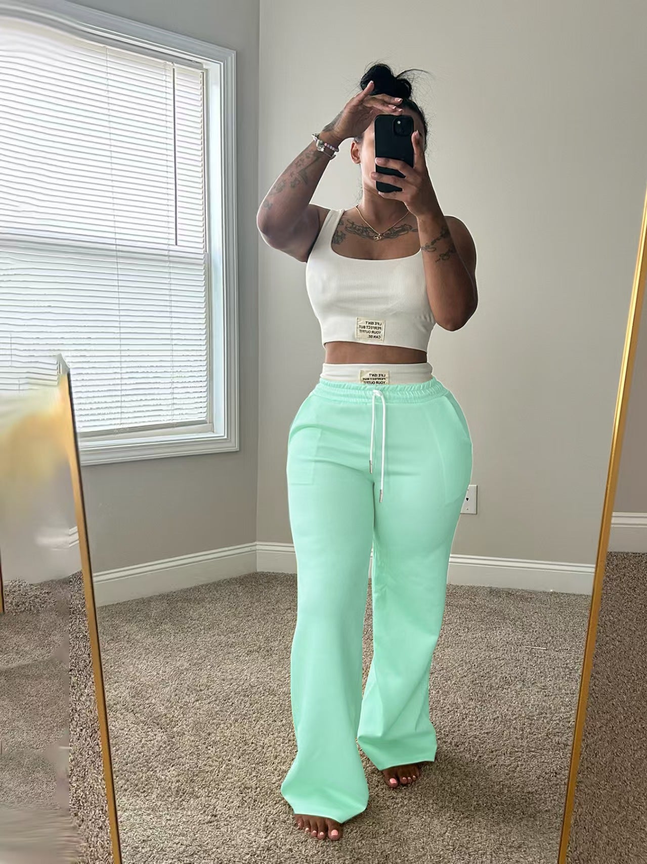 Two Piece Color Block Set