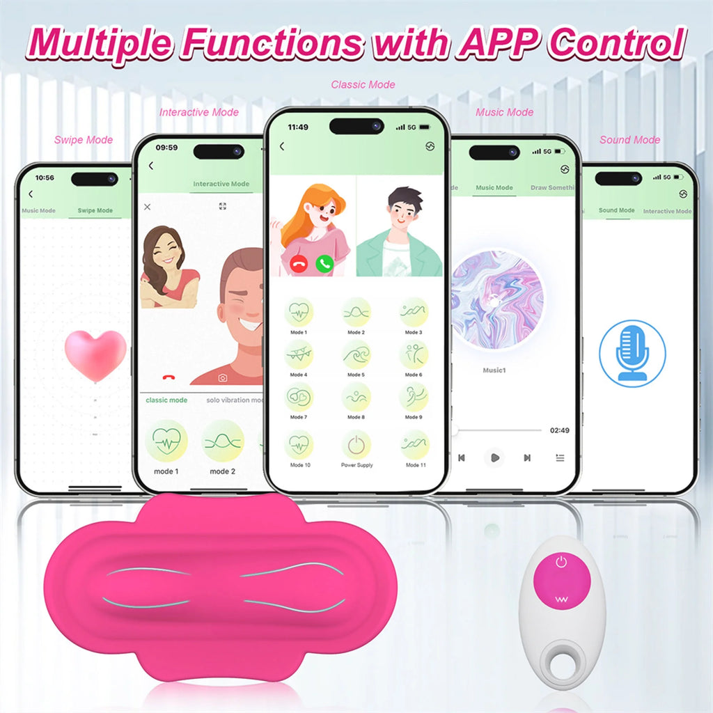 Unleash Pleasure Anywhere: Bluetooth Remote Control Vibrator for Couples - 11 Modes & Waterproof Fun!