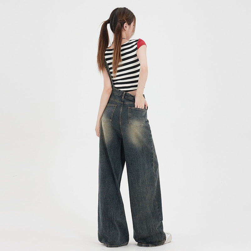 Retro Denim Oversize Women Overalls