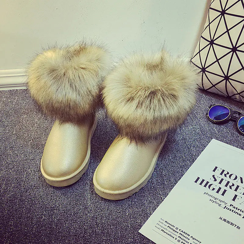 Mid-Calf Cotton Snow Boots for Winter Wear