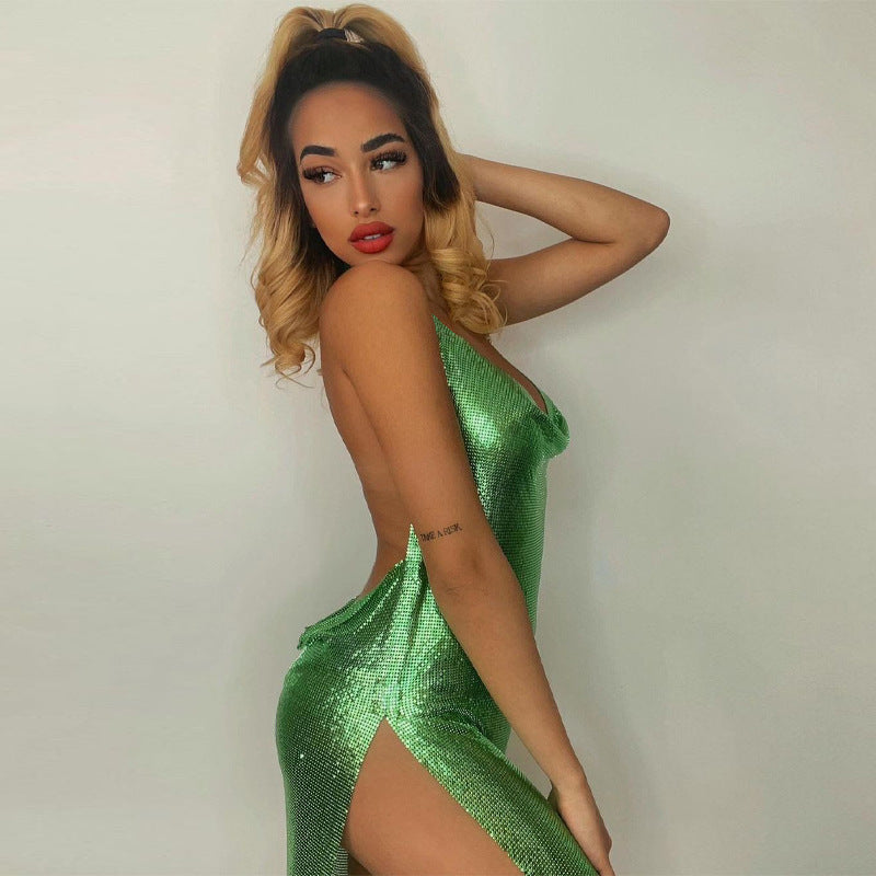 Side Cheek Split Dress