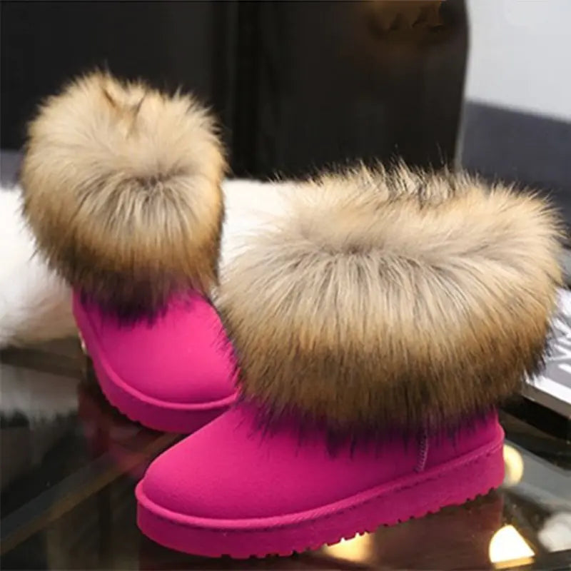 Mid-Calf Cotton Snow Boots for Winter Wear
