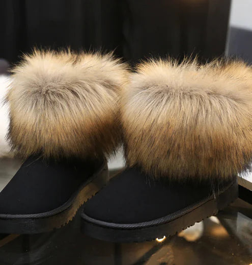 Mid-Calf Cotton Snow Boots for Winter Wear