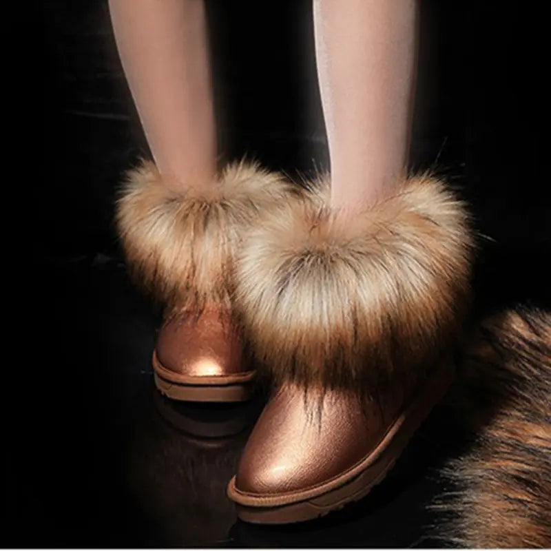 Mid-Calf Cotton Snow Boots for Winter Wear